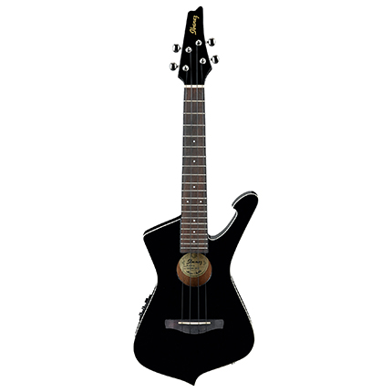 Ibanez UICT10 Iceman Tenor Ukulele - Black High Gloss